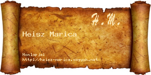 Heisz Marica névjegykártya